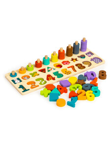 Pravidlo počítania pre deti 3 v 1 triediace puzzle Ecotoys