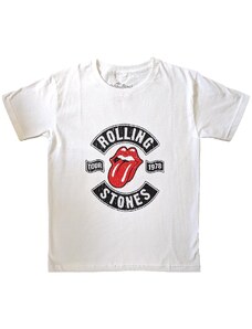 RUKA HORE Unisex tričko The Rolling Stones US Tour 1978 Biela