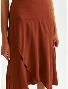 Dámska hnedá asymetrická sukňa Top Secret