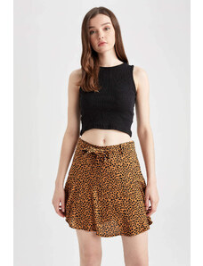 DEFACTO Short Skirt Printed Mini Woven Skirt