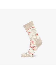 Pánske ponožky Footshop Giza Desert Socks Ecru/ Red