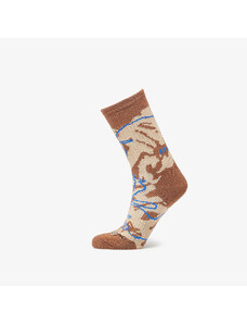 Pánske ponožky Footshop Giza Desert Basketball Socks Camel/ Blue