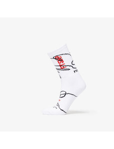 Pánske ponožky Footshop The Skateboard Socks White/ Red