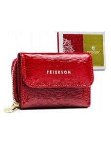 Malá dámska peňaženka vyrobená z lakovanej kože — Peterson