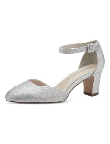 Tamaris Lodičky s otvorenou pätou strieborná