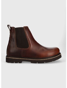 Kožené topánky chelsea Birkenstock Highwood pánske, hnedá farba, 1025718