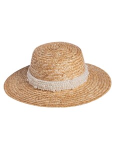 Karfil Letný slamený klobúk so širšou krempou - Boater Hat