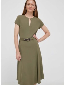 Šaty Lauren Ralph Lauren zelená farba,mini,áčkový strih,250909382