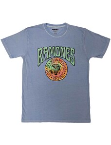 RUKA HORE Unisex tričko Ramones Crest Psych Modrá