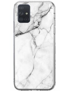 WOZINSKY Samsung Galaxy A71 Wozinsky Marble silikónové puzdro KP10106 biela