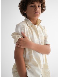 GAP Detská ľanová košeľa oxford Béžová
