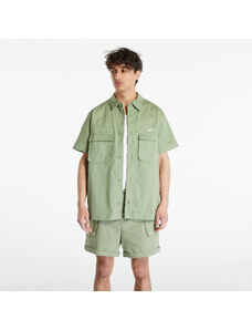 Pánska košeľa Nike Life Men's Woven Military Short-Sleeve Button-Down Shirt Oil Green/ White