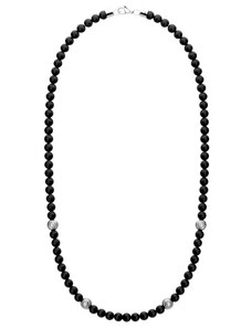 Manoki Pánský korálkový náhrdelník Luigi - přírodní onyx