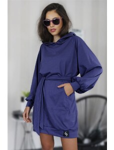 Darissa Mikinové šaty IKA-fialová