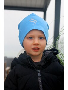 Darissa Detská bavlnená čiapka - modrá