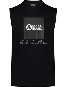 Nordblanc Čierne pánske bavlnené tielko SQUAD