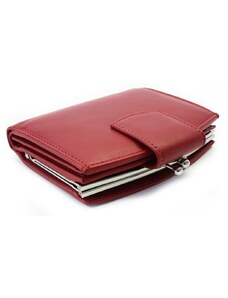 Arwel Červená dámská kožená rámová peněženka se zápinkou 511-4357-31
