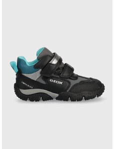 Detské zimné topánky Geox čierna farba