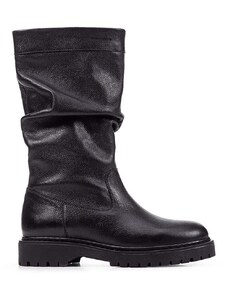 Členkové topánky Geox D BLEYZE H dámske, čierna farba, na plochom podpätku, D16QDH 00085 C9999