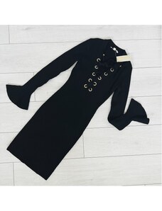 Michael Kors šaty čierne so zvonovým rukávom
