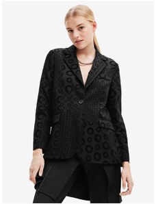 Black Desigual Sici Patterned Jacket - Ladies