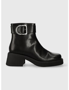 Kožené členkové topánky Vagabond Shoemakers DORAH dámske, čierna farba, na podpätku, 5642.201.20