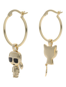 KARL LAGERFELD K/MONOGRAM DIP HOOP EARRINGS