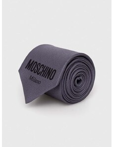 Kravata Moschino šedá farba