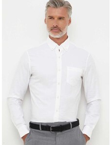 Košeľa Michael Kors pánska, biela farba, slim, s golierom button-down