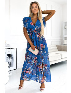 numoco Kvetinové šaty modré