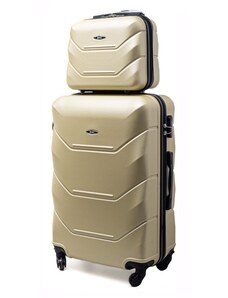 Rogal Zlatá sada 2 luxusných plastových kufrov "Luxury" - veľ. M + S