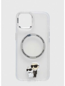 Puzdro na mobil Karl Lagerfeld iPhone 13 6,1" priehľadná farba