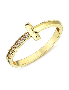 Lillian Vassago Zlatý prsteň zdobený zirkónmi LLV98-GR014