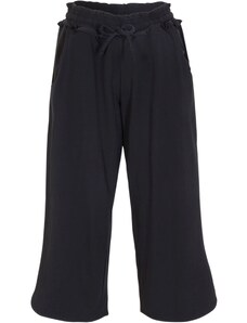 bonprix Široké džersejové nohavice, Culotte, 3/4 dĺžka s pohodlným pásom, farba čierna
