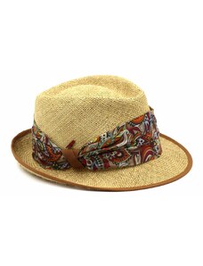 Letný slamený klobúk Trilby - Marone