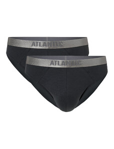Men's briefs in Pima cotton ATLANTIC 2Pack - dark gray