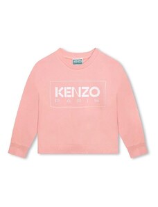 Detská mikina Kenzo Kids ružová farba, s potlačou
