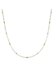 Perlový náhrdelník - pozlátený Trimakasi