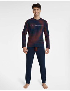 Henderson Pánske bavlnené pyžamo Umbra 40959-59X tmavomodré, Farba tmavomodrá