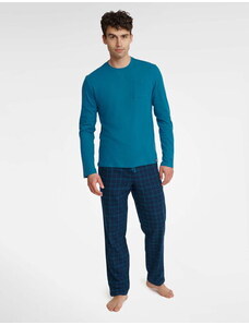 Henderson Pánske bavlnené pyžamo Unusual 40947-55X nebesky modré, Farba nebesky modrá