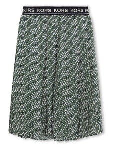 Dievčenská sukňa Michael Kors zelená farba, midi, áčkový strih