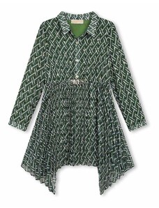 Dievčenské šaty Michael Kors zelená farba, mini, áčkový strih