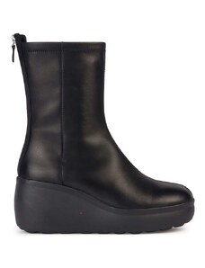 Členkové topánky Geox D SPHERICA EC9 A dámske, čierna farba, na kline, D36VHA 00043 C9999