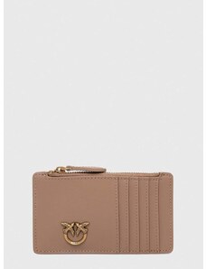 Kožená peňaženka Pinko dámsky, hnedá farba, 100251.A0F1