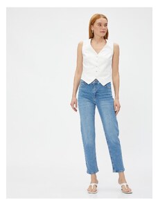 Koton džínsy s vysokým pásom mierne chudé nohy - Eva Jeans