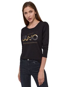 Dámske čierne tričko s dlhým rukávom LIU-JO