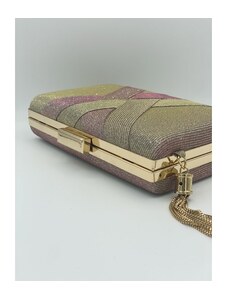 SofiaRich Zlatá kabelka s odleskami ružovej farby