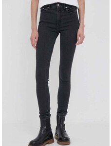 Rifle Calvin Klein Jeans dámske,čierna farba,J20J221584