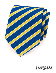Modrá kravata so žltými pruhmi Avantgard 561-9445