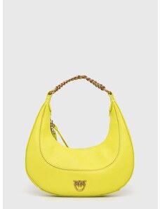 Kožená kabelka Pinko žltá farba, 101433.A0QO